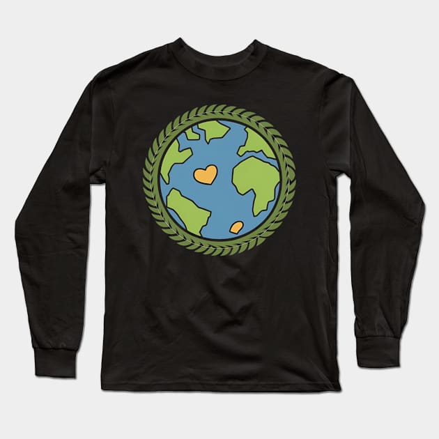 Go Green Planet Earth Long Sleeve T-Shirt by NomiCrafts